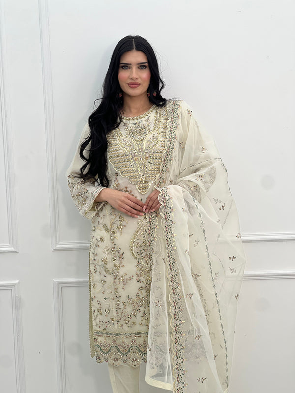 Tehwar - Luxury Organza Outfit with Organza Dupatta - Ready to Wear SB241  - Eid Volume 1