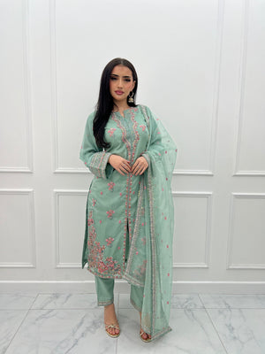 Tehwar - Luxury Organza Outfit with Organza Dupatta - Ready to Wear MC257 - Eid Volume 1