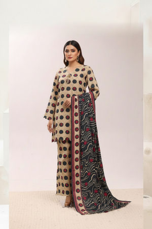 Bin Saeed Originals - Exclusive Khaddar Outfit with  Shawl - Ready to Wear SD549