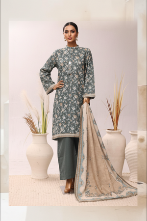 Bin Saeed Originals - Exclusive Khaddar Outfit with  Shawl - Ready to Wear SD548