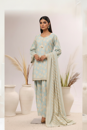 Bin Saeed Originals  - Exclusive Khaddar Outfit with  Shawl - Ready to Wear SD537