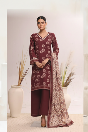Bin Saeed Originals - Exclusive Khaddar Outfit with  Shawl - Ready to Wear SD536