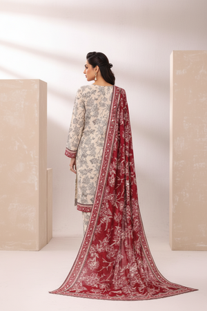 Bin Saeed Originals  - Exclusive Khaddar Outfit with  Shawl - Ready to Wear SD544