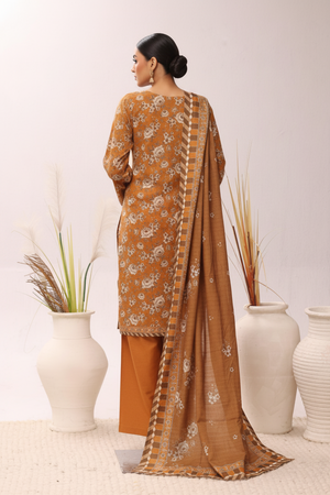 Bin Saeed Originals- Exclusive Khaddar Outfit with  Shawl - Ready to Wear SD533
