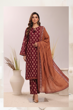 Bin Saeed Originals - Exclusive Khaddar Outfit with  Shawl - Ready to Wear SD535