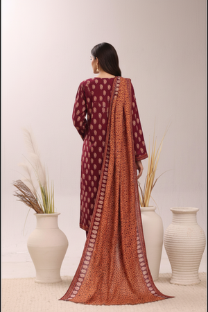 Bin Saeed Originals - Exclusive Khaddar Outfit with  Shawl - Ready to Wear SD535