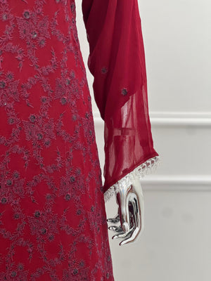 Husan e Jahan - Chiffon Outfit with Chiffon Dupatta - Ready to Wear SD490