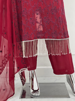 Husan e Jahan - Chiffon Outfit with Chiffon Dupatta - Ready to Wear SD490