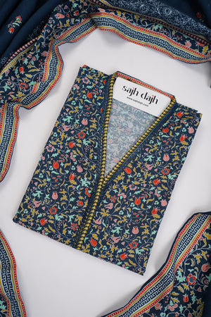 Sajh Dajh Bin Saeed Originals - Khaddar Outfit with Khaddar Dupatta - Warm Fabric