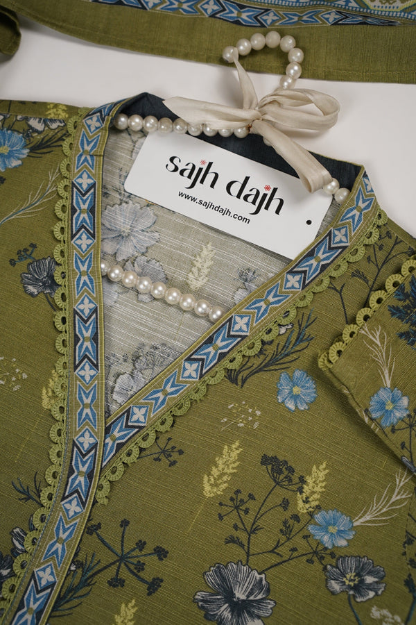 Sajh Dajh Bin Saeed Originals - Khaddar Outfit with Khaddar Dupatta - Warm Fabric