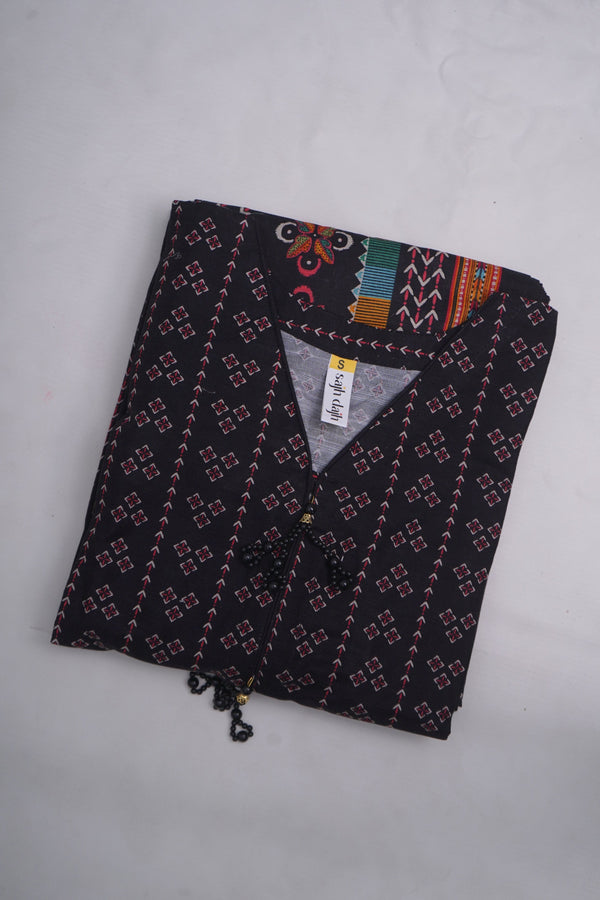 Sajh Dajh Bin Saeed Originals - Khaddar Printed Suit with Shawl - Warm Fabric - Winter Collection