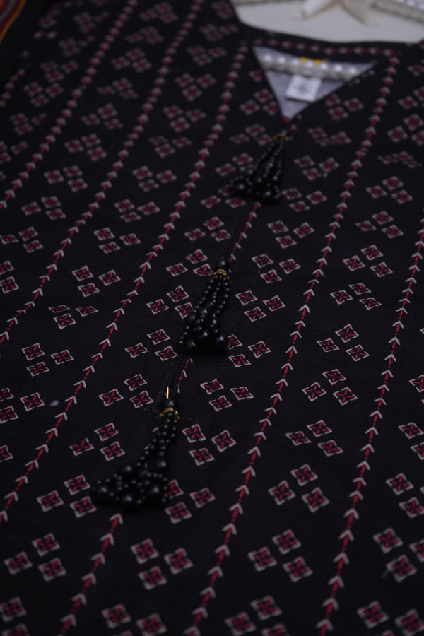 Sajh Dajh Bin Saeed Originals - Khaddar Printed Suit with Shawl - Warm Fabric - Winter Collection