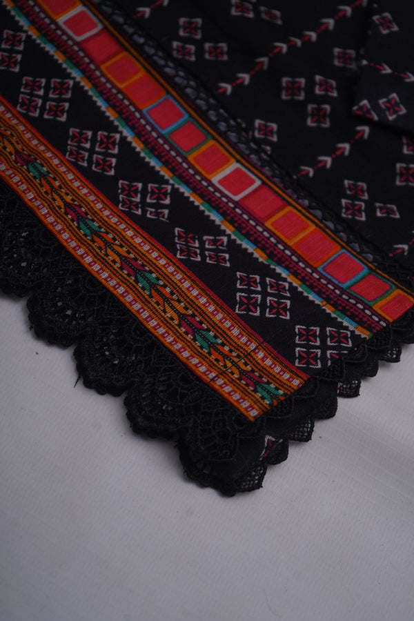 Sajh Dajh Bin Saeed Originals - Khaddar Printed Suit with Shawl - Warm Fabric - Winter Collection