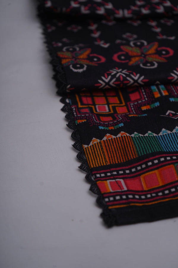 Sajh Dajh Bin Saeed Originals - Khaddar Printed Suit with Shawl - Warm Fabric - Winter Collection
