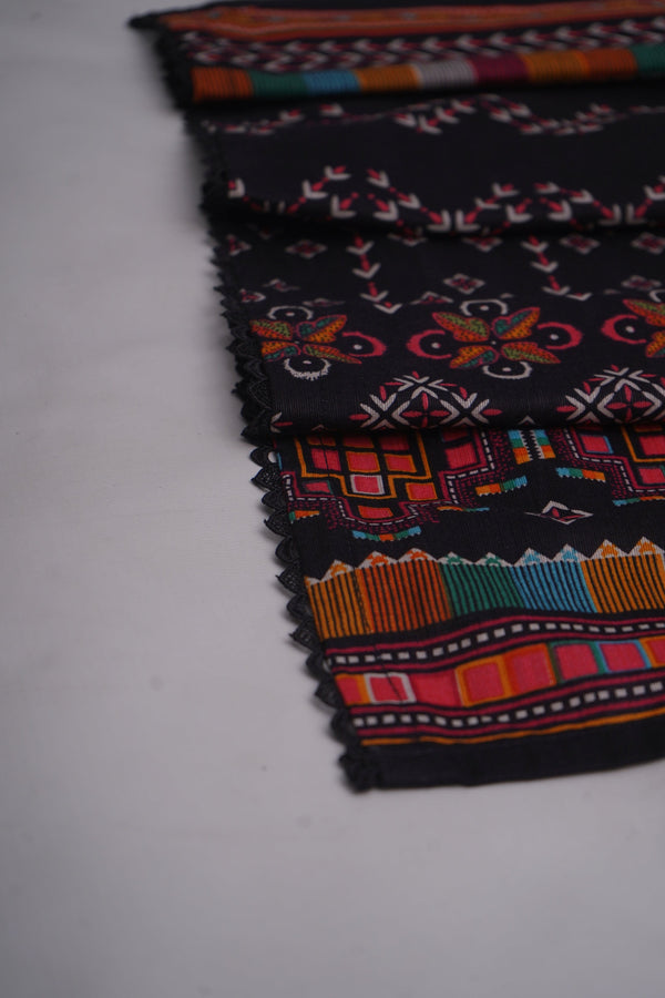 Sajh Dajh Bin Saeed Originals - Khaddar Printed Suit with Shawl - Warm Fabric - Winter Collection