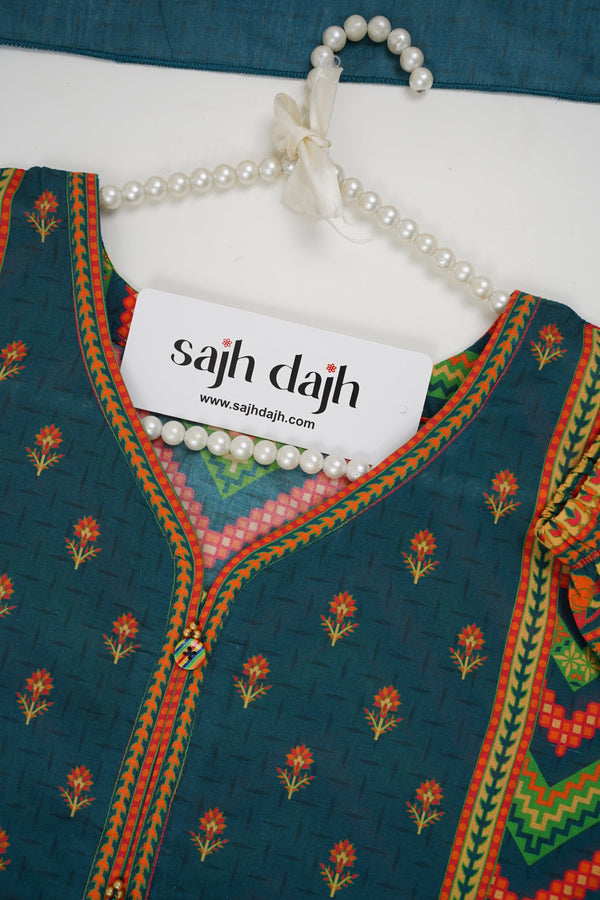 Sajh Dajh Bin Saeed Originals - Printed Lawn Outfit