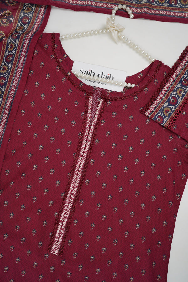 Sajh Dajh Bin Saeed Originals - Printed Lawn Outfit