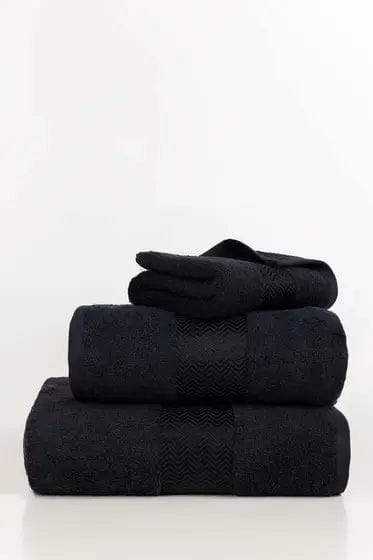 Sajh Dajh Black Combed Towel Viscose