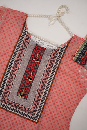 Sajh Dajh Budget Wear Kurti - Digital Printed Lawn Shirt