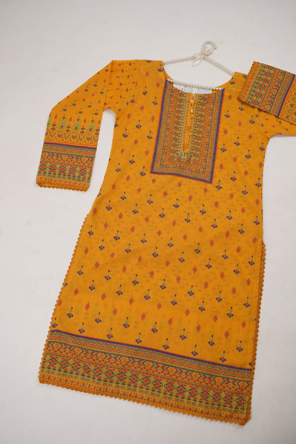 Sajh Dajh Budget Wear Kurti - Digital Printed Lawn Shirt
