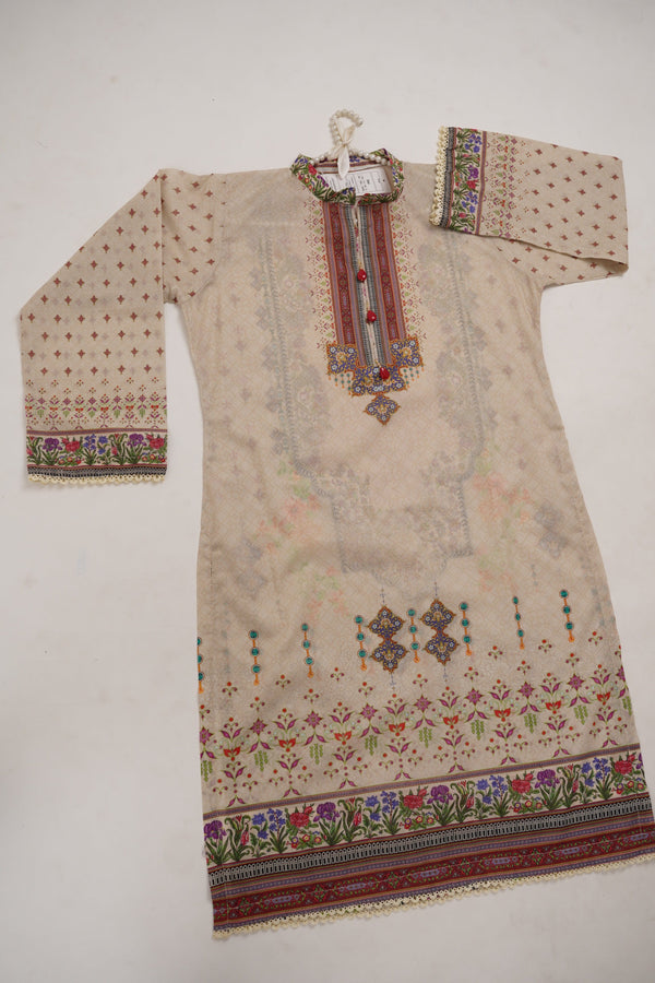 Sajh Dajh Budget Wear Kurti - Digital Printed Lawn Shirt