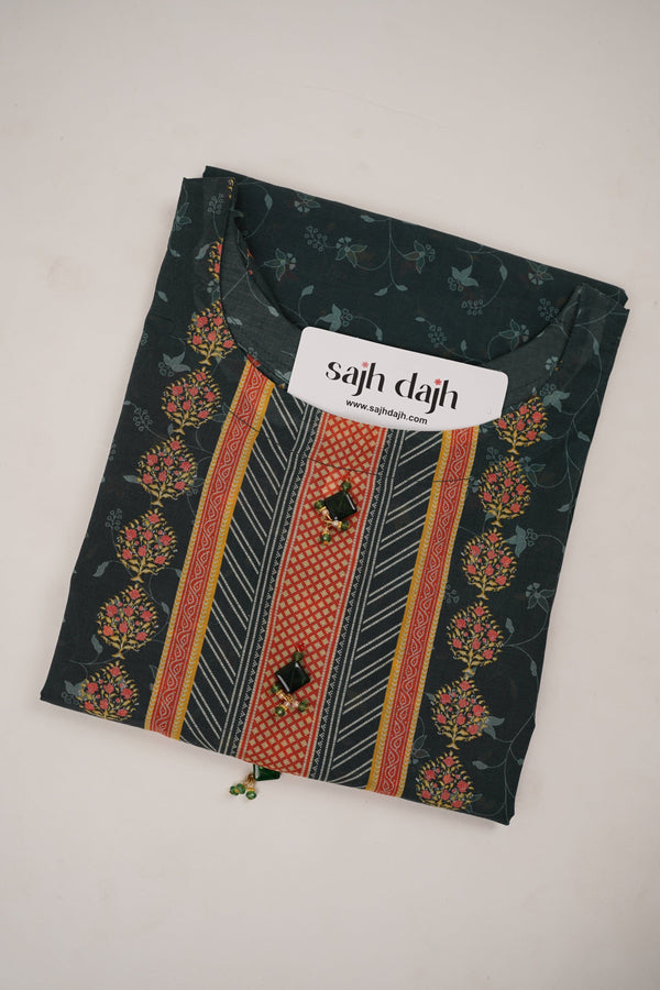 Sajh Dajh Budget Wear Kurti - Digital Printed Lawn Shirt