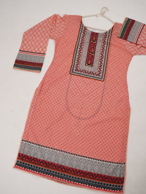 Sajh Dajh Budget Wear Kurti - Digital Printed Lawn Shirt