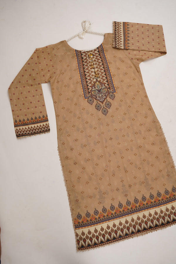 Sajh Dajh Budget Wear Kurti - Digital Printed Lawn Shirt