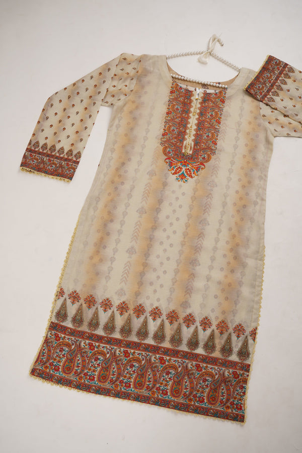 Sajh Dajh Budget Wear Kurti - Digital Printed Lawn Shirt