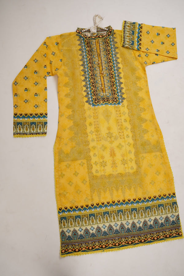 Sajh Dajh Budget Wear Kurti - Digital Printed Lawn Shirt