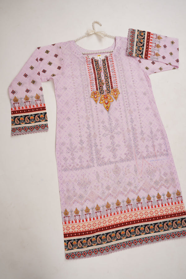 Sajh Dajh Budget Wear Kurti - Digital Printed Lawn Shirt