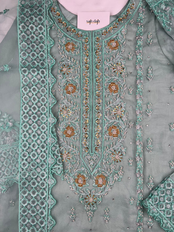 Sajh Dajh Eid 2023 - Luxury Organza Ready to Wear Full Suit