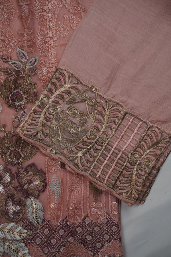 Sajh Dajh Exclusive Branded Chiffon - Full Chiffon Suit with Chiffon Dupatta - Ready to Wear - D7