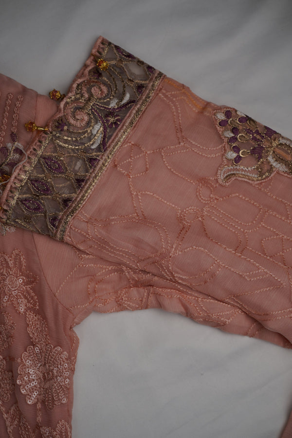 Sajh Dajh Exclusive Branded Chiffon - Full Chiffon Suit with Chiffon Dupatta - Ready to Wear - D7