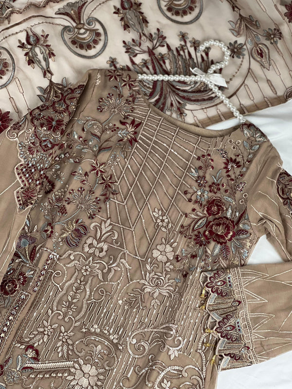 Sajh Dajh Exclusive Branded Chiffon - Full Chiffon Suit with Chiffon Dupatta - Ready to Wear - D9