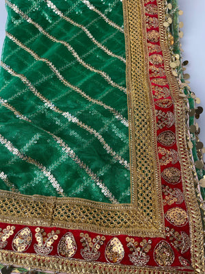 Sajh Dajh Heavy Mehndi Scarf