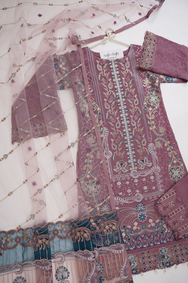 Sajh Dajh Husan e Jahan - Luxury Chiffon Suit with Chiffon Dupatta - Ready to Wear