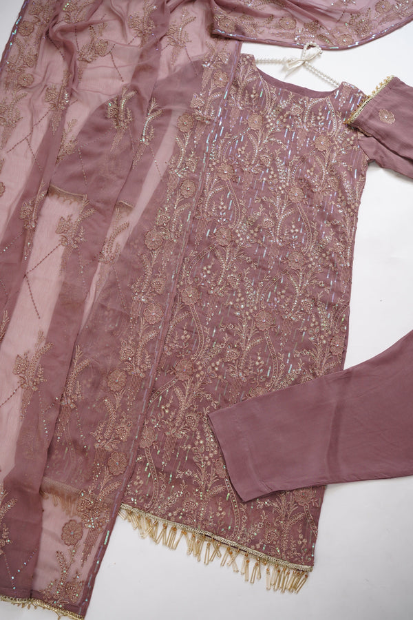 Sajh Dajh Husan e Jahan - Luxury Chiffon Suit with Chiffon Dupatta - Ready to Wear