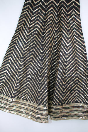 Sajh Dajh Lenghy Black / Small Sitara Zarri Lengha