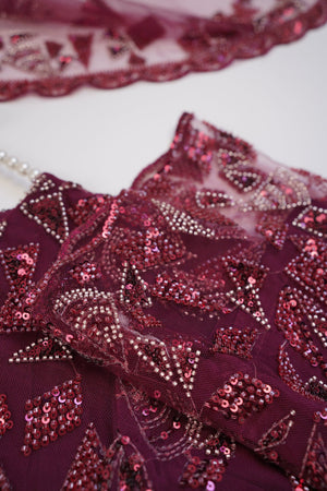 Sajh Dajh Luxury Formals - Kat Dana Heavily Embroidered Net (Long Shirts) - Ready to Wear - V1 - D3