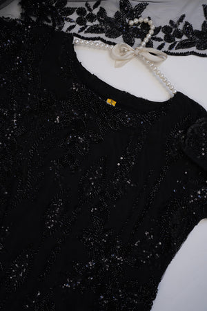 Sajh Dajh Luxury Formals - Kat Dana Heavily Embroidered Net (Long Shirts) - Ready to Wear - V1 - D6