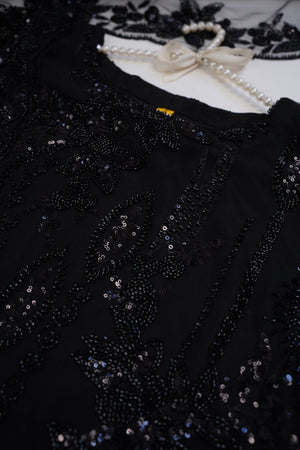 Sajh Dajh Luxury Formals - Kat Dana Heavily Embroidered Net (Long Shirts) - Ready to Wear - V1 - D6