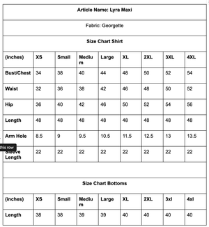 Sajh Dajh Lyra -  Georgette Maxi - Ready to Wear