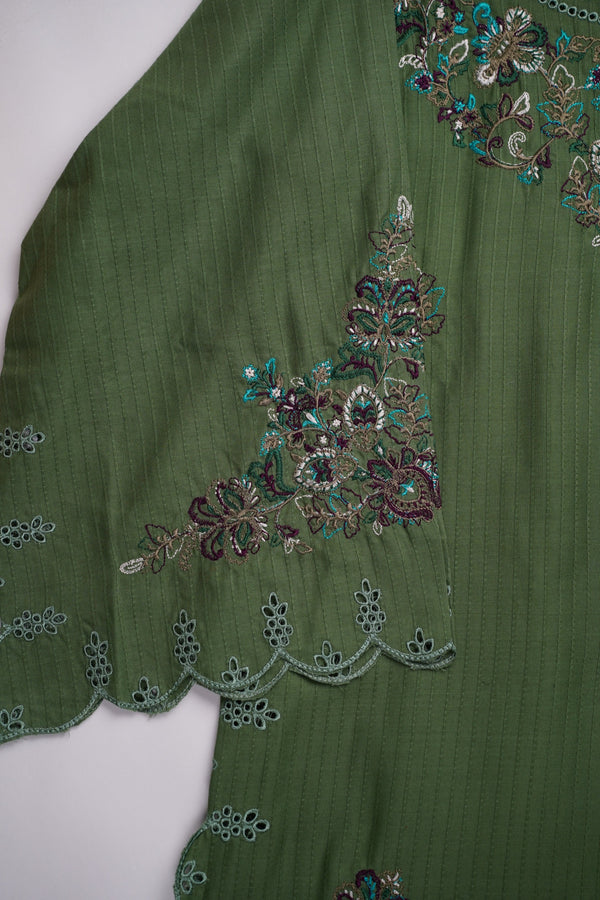 Sajh Dajh Muhazzib - Embroidered Khaddar with Trouser - Ready to Wear