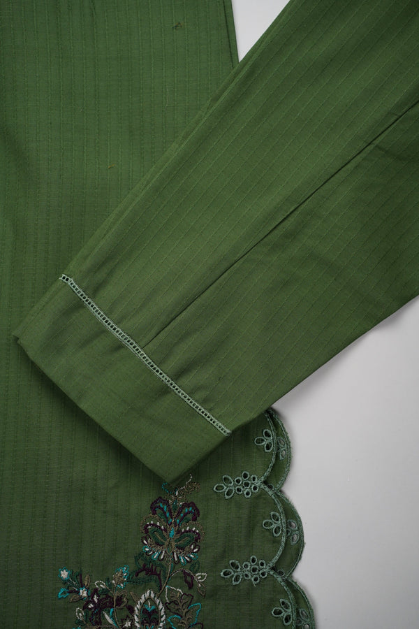 Sajh Dajh Muhazzib - Embroidered Khaddar with Trouser - Ready to Wear