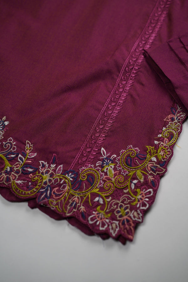 Sajh Dajh Muhazzib - Embroidered Shamray with Trouser - Ready to Wear