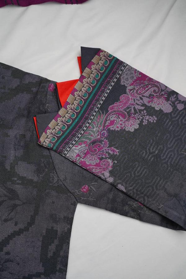 Sajh Dajh Muhazzib - Premium Printed Dhanak Full Suit with Shawl - Warm Fabric - Winter Collection