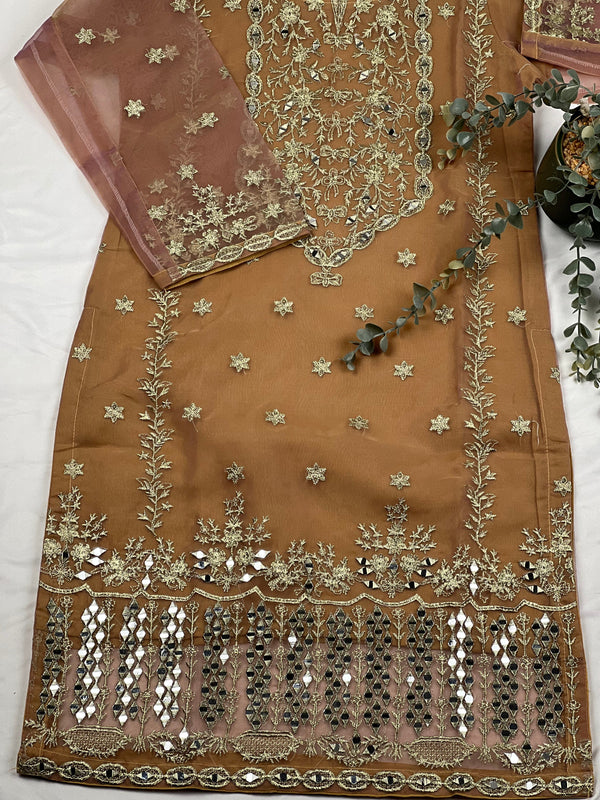 Sajh Dajh NAQSH KURTI Caramel - Eid 2023