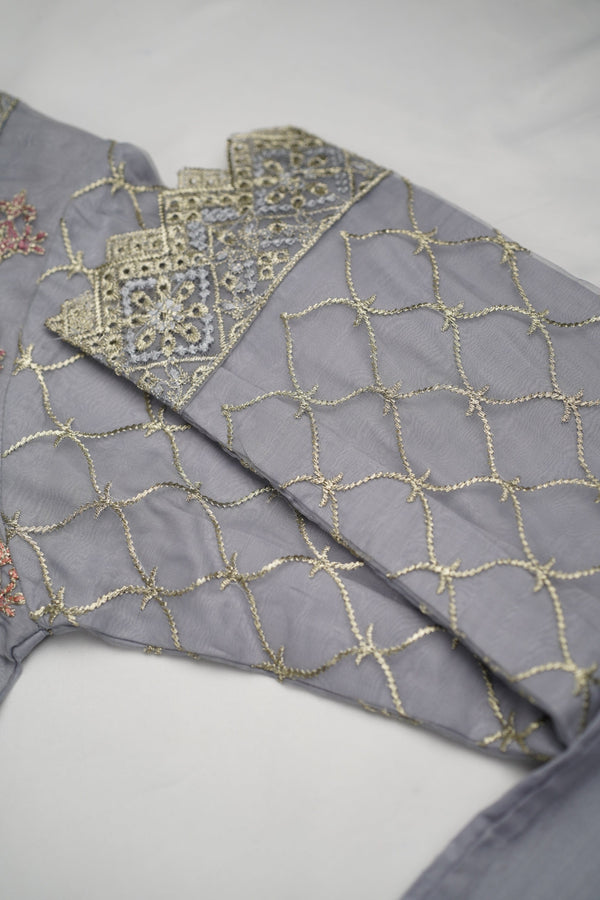Sajh Dajh Parishy 24  - Organza Embroidered and Handwork Suit - Ready to Wear