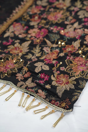 Sajh Dajh Pre Order - Husan e Jahan - Luxury Chiffon Suit with Chiffon Dupatta - Ready to Wear